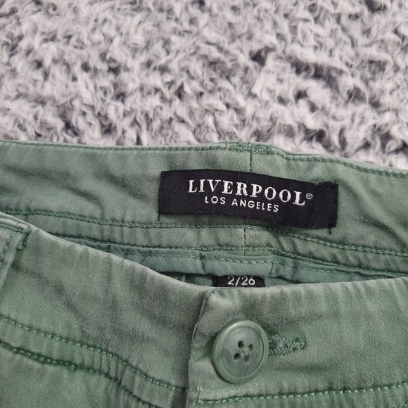 Liverpool Pants Womens 2 Green Stretch Modern Skinny Ankle Preppy Classiccore - Picture 4 of 11